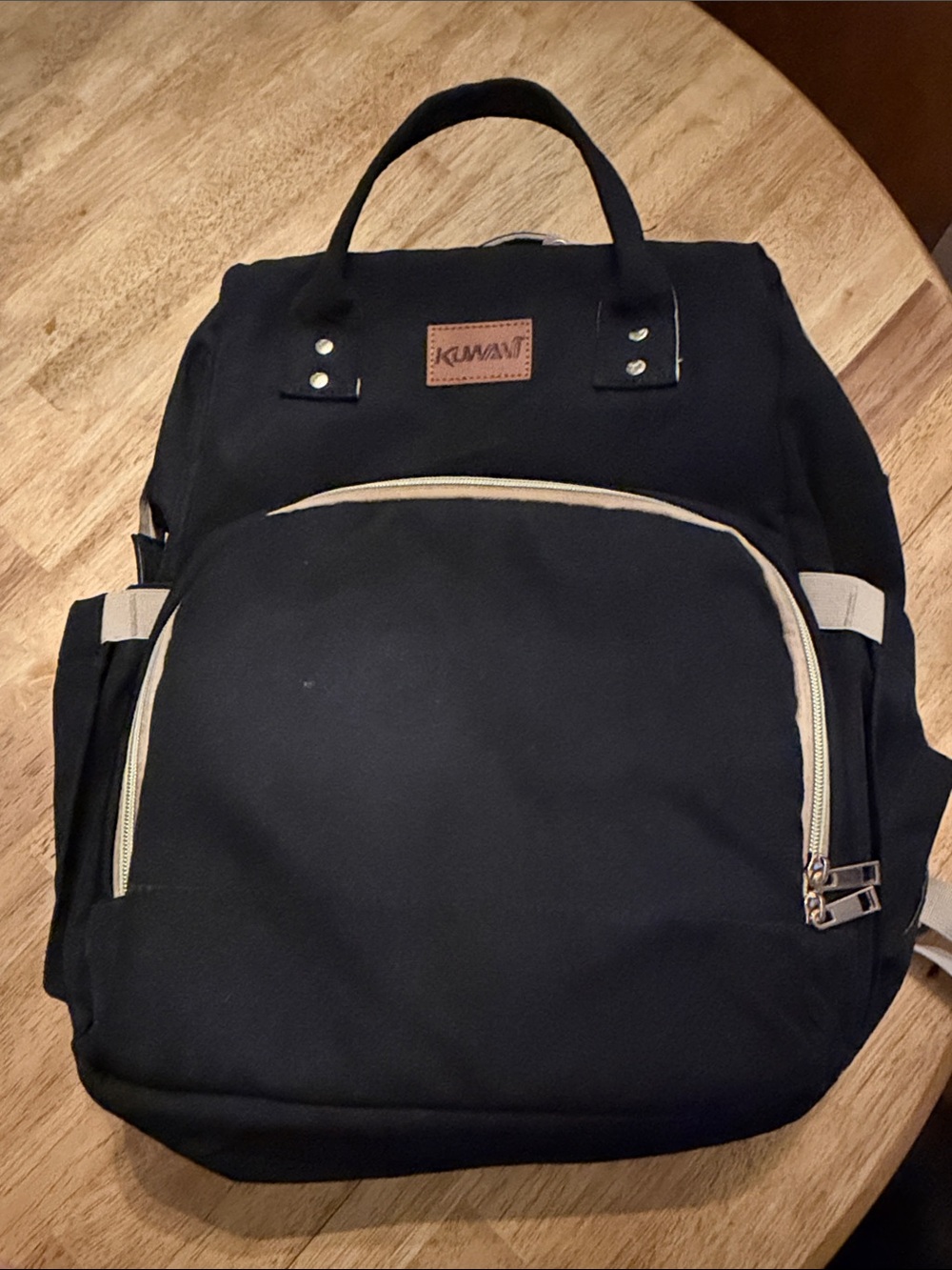 Kuwani Black Diaper Bag